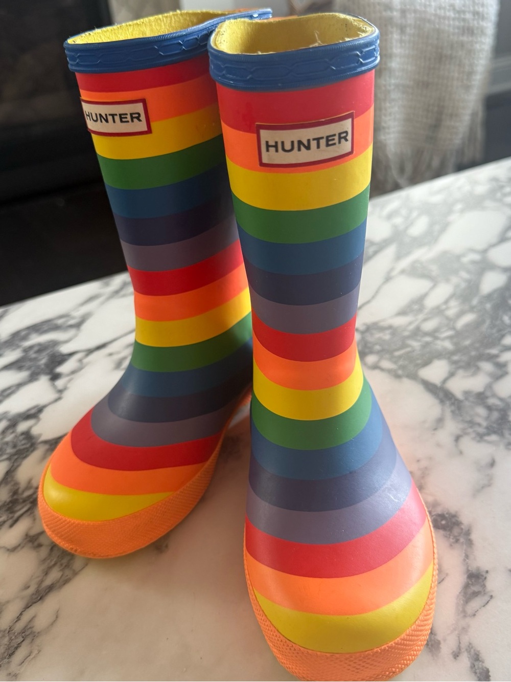 Hunter Kids Original First Classic Rainbow Print Rain Boots Wellies UK 10 US 11 - Picture 11 of 12